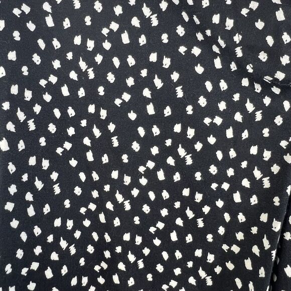 Loft Dress Pants Ankle Marisa Sketched Polka Dots Black & White Structure Sz 14 - Picture 3 of 11